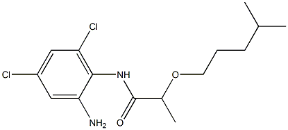 N-(2-amino-4,6-dichlorophenyl)-2-[(4-methylpentyl)oxy]propanamide Struktur
