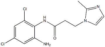 N-(2-amino-4,6-dichlorophenyl)-3-(2-methyl-1H-imidazol-1-yl)propanamide Struktur