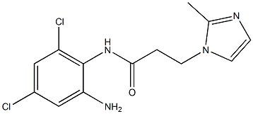 N-(2-amino-4,6-dichlorophenyl)-3-(2-methyl-1H-imidazol-1-yl)propanamide,,结构式