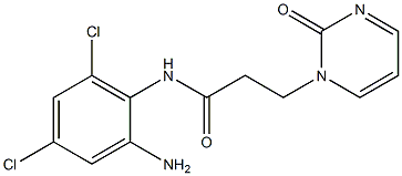 N-(2-amino-4,6-dichlorophenyl)-3-(2-oxo-1,2-dihydropyrimidin-1-yl)propanamide 结构式