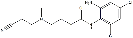 N-(2-amino-4,6-dichlorophenyl)-4-[(2-cyanoethyl)(methyl)amino]butanamide 结构式