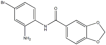 N-(2-amino-4-bromophenyl)-2H-1,3-benzodioxole-5-carboxamide 化学構造式