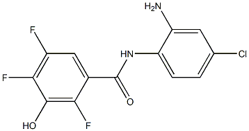 N-(2-amino-4-chlorophenyl)-2,4,5-trifluoro-3-hydroxybenzamide 结构式