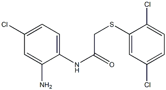 N-(2-amino-4-chlorophenyl)-2-[(2,5-dichlorophenyl)sulfanyl]acetamide,,结构式