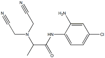 N-(2-amino-4-chlorophenyl)-2-[bis(cyanomethyl)amino]propanamide Struktur