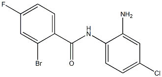 N-(2-amino-4-chlorophenyl)-2-bromo-4-fluorobenzamide 化学構造式