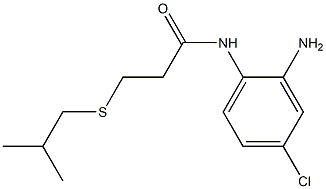 N-(2-amino-4-chlorophenyl)-3-[(2-methylpropyl)sulfanyl]propanamide Structure