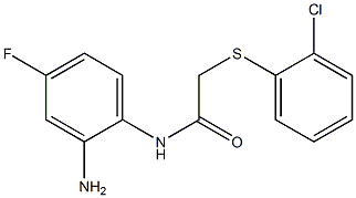 N-(2-amino-4-fluorophenyl)-2-[(2-chlorophenyl)sulfanyl]acetamide Struktur