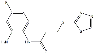 N-(2-amino-4-fluorophenyl)-3-(1,3,4-thiadiazol-2-ylsulfanyl)propanamide Structure