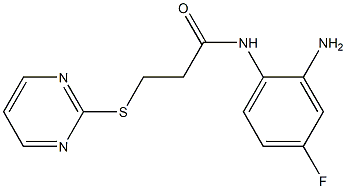 N-(2-amino-4-fluorophenyl)-3-(pyrimidin-2-ylsulfanyl)propanamide Structure