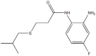 N-(2-amino-4-fluorophenyl)-3-[(2-methylpropyl)sulfanyl]propanamide Structure