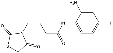 N-(2-amino-4-fluorophenyl)-4-(2,4-dioxo-1,3-thiazolidin-3-yl)butanamide Struktur