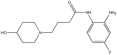 N-(2-amino-4-fluorophenyl)-4-(4-hydroxypiperidin-1-yl)butanamide Struktur