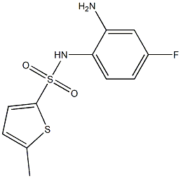 N-(2-amino-4-fluorophenyl)-5-methylthiophene-2-sulfonamide 结构式