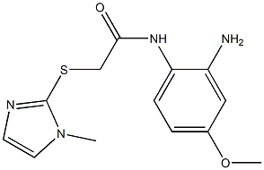 N-(2-amino-4-methoxyphenyl)-2-[(1-methyl-1H-imidazol-2-yl)sulfanyl]acetamide,,结构式