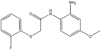 N-(2-amino-4-methoxyphenyl)-2-[(2-fluorophenyl)sulfanyl]acetamide,,结构式