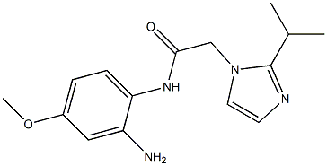 N-(2-amino-4-methoxyphenyl)-2-[2-(propan-2-yl)-1H-imidazol-1-yl]acetamide 化学構造式