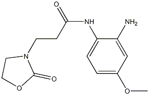 N-(2-amino-4-methoxyphenyl)-3-(2-oxo-1,3-oxazolidin-3-yl)propanamide Struktur