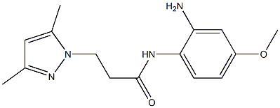 N-(2-amino-4-methoxyphenyl)-3-(3,5-dimethyl-1H-pyrazol-1-yl)propanamide Structure