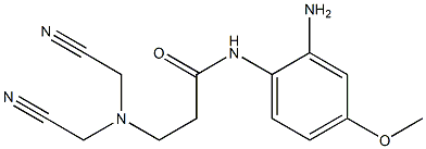 N-(2-amino-4-methoxyphenyl)-3-[bis(cyanomethyl)amino]propanamide 化学構造式