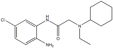 N-(2-amino-5-chlorophenyl)-2-[cyclohexyl(ethyl)amino]acetamide 化学構造式