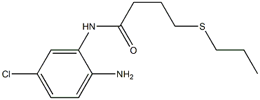 N-(2-amino-5-chlorophenyl)-4-(propylsulfanyl)butanamide 结构式