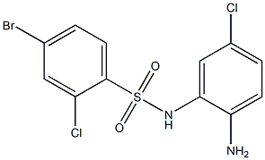 N-(2-amino-5-chlorophenyl)-4-bromo-2-chlorobenzene-1-sulfonamide 化学構造式