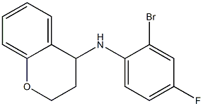 N-(2-bromo-4-fluorophenyl)-3,4-dihydro-2H-1-benzopyran-4-amine Struktur