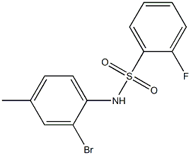 N-(2-bromo-4-methylphenyl)-2-fluorobenzenesulfonamide Structure