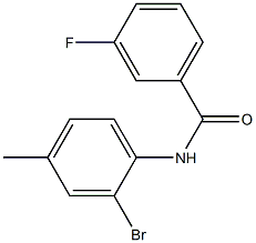 N-(2-bromo-4-methylphenyl)-3-fluorobenzamide 结构式