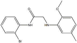 N-(2-bromophenyl)-2-[(2-methoxy-5-methylphenyl)amino]acetamide Struktur