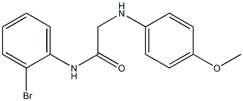 N-(2-bromophenyl)-2-[(4-methoxyphenyl)amino]acetamide Struktur