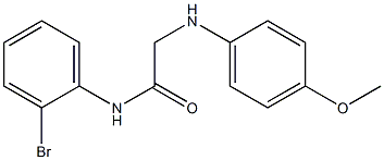 N-(2-bromophenyl)-2-[(4-methoxyphenyl)amino]acetamide 结构式