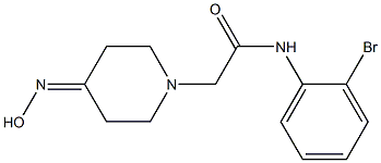 N-(2-bromophenyl)-2-[4-(hydroxyimino)piperidin-1-yl]acetamide Struktur