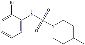 N-(2-bromophenyl)-4-methylpiperidine-1-sulfonamide,,结构式