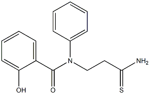 N-(2-carbamothioylethyl)-2-hydroxy-N-phenylbenzamide 化学構造式