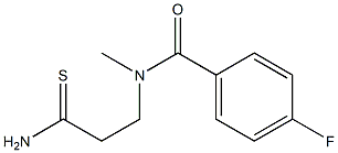 N-(2-carbamothioylethyl)-4-fluoro-N-methylbenzamide Struktur