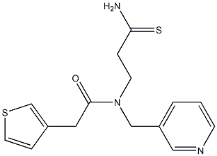 N-(2-carbamothioylethyl)-N-(pyridin-3-ylmethyl)-2-(thiophen-3-yl)acetamide Struktur