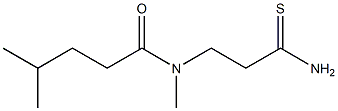 N-(2-carbamothioylethyl)-N,4-dimethylpentanamide Struktur