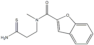 N-(2-carbamothioylethyl)-N-methyl-1-benzofuran-2-carboxamide 化学構造式