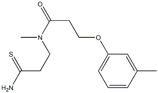 N-(2-carbamothioylethyl)-N-methyl-3-(3-methylphenoxy)propanamide Structure