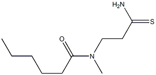N-(2-carbamothioylethyl)-N-methylhexanamide Struktur