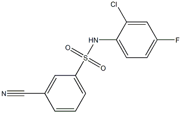 N-(2-chloro-4-fluorophenyl)-3-cyanobenzene-1-sulfonamide