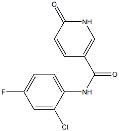 N-(2-chloro-4-fluorophenyl)-6-oxo-1,6-dihydropyridine-3-carboxamide Struktur