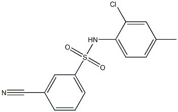 N-(2-chloro-4-methylphenyl)-3-cyanobenzene-1-sulfonamide Structure