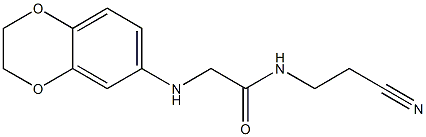 N-(2-cyanoethyl)-2-(2,3-dihydro-1,4-benzodioxin-6-ylamino)acetamide,,结构式