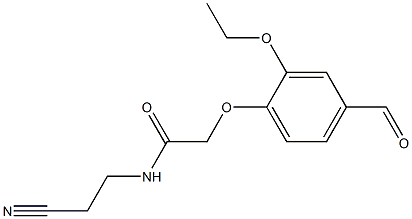 N-(2-cyanoethyl)-2-(2-ethoxy-4-formylphenoxy)acetamide Structure