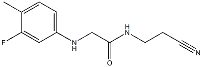 N-(2-cyanoethyl)-2-[(3-fluoro-4-methylphenyl)amino]acetamide Struktur