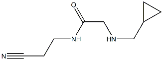 N-(2-cyanoethyl)-2-[(cyclopropylmethyl)amino]acetamide Struktur