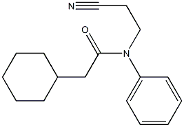 N-(2-cyanoethyl)-2-cyclohexyl-N-phenylacetamide 化学構造式